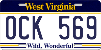 WV license plate OCK569