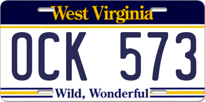 WV license plate OCK573