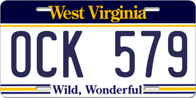WV license plate OCK579