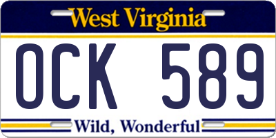 WV license plate OCK589