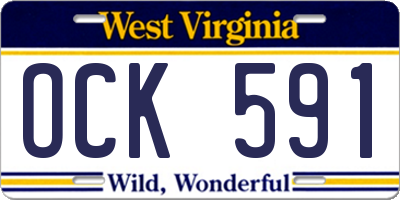 WV license plate OCK591