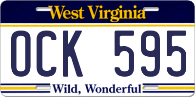 WV license plate OCK595