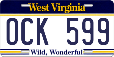 WV license plate OCK599