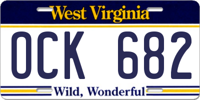WV license plate OCK682