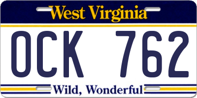 WV license plate OCK762