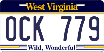 WV license plate OCK779