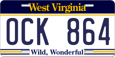 WV license plate OCK864