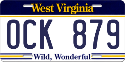WV license plate OCK879