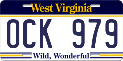 WV license plate OCK979