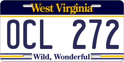 WV license plate OCL272