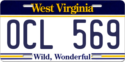 WV license plate OCL569