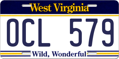 WV license plate OCL579