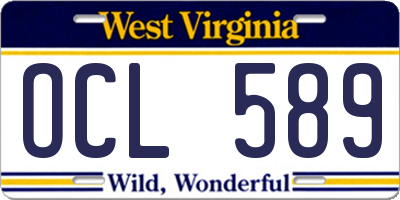 WV license plate OCL589