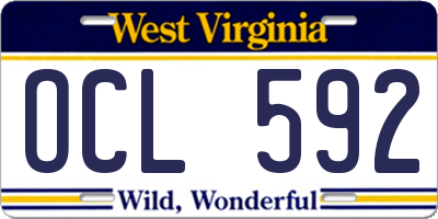 WV license plate OCL592