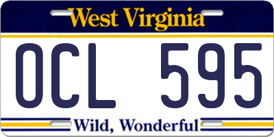 WV license plate OCL595