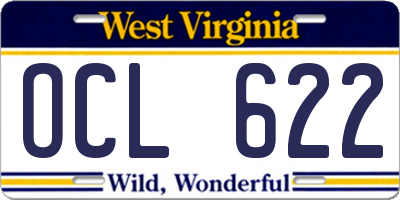 WV license plate OCL622