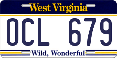 WV license plate OCL679