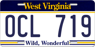 WV license plate OCL719
