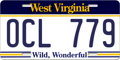 WV license plate OCL779