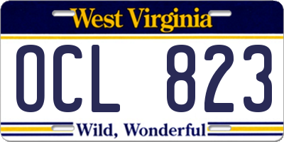 WV license plate OCL823