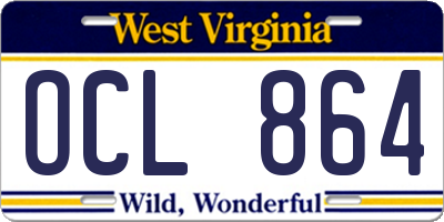 WV license plate OCL864