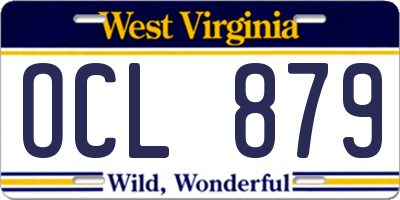 WV license plate OCL879