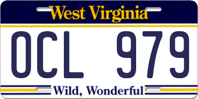 WV license plate OCL979