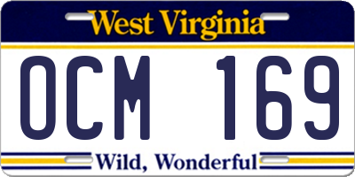 WV license plate OCM169