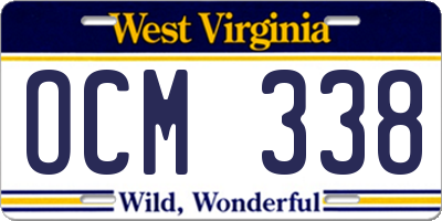 WV license plate OCM338