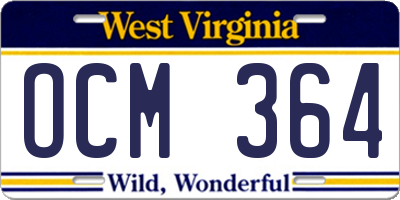WV license plate OCM364