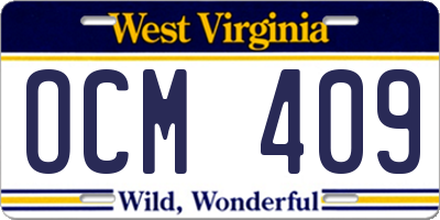 WV license plate OCM409
