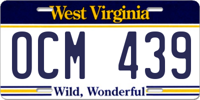 WV license plate OCM439