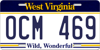 WV license plate OCM469