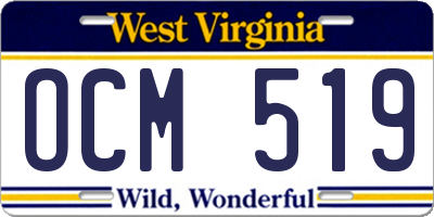WV license plate OCM519