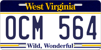 WV license plate OCM564