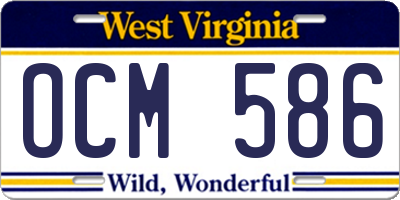 WV license plate OCM586