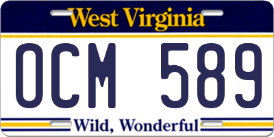 WV license plate OCM589