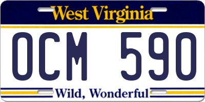 WV license plate OCM590