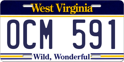 WV license plate OCM591