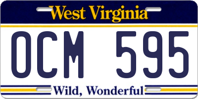 WV license plate OCM595