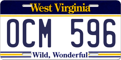 WV license plate OCM596