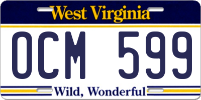 WV license plate OCM599