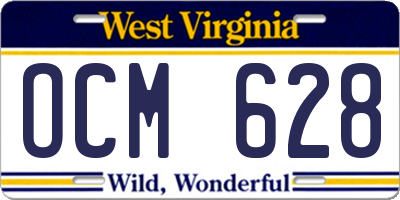 WV license plate OCM628