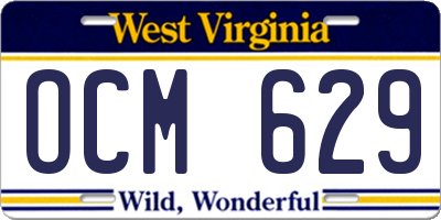 WV license plate OCM629