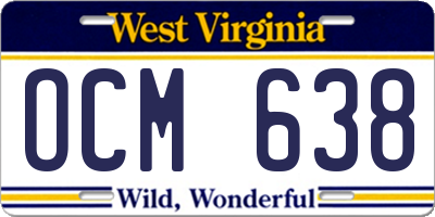 WV license plate OCM638