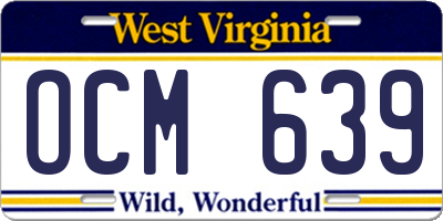 WV license plate OCM639