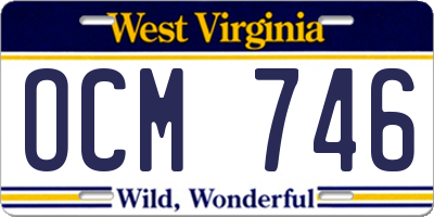 WV license plate OCM746