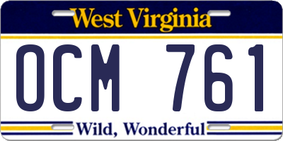 WV license plate OCM761