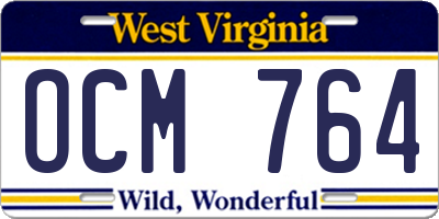WV license plate OCM764