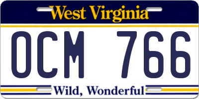 WV license plate OCM766